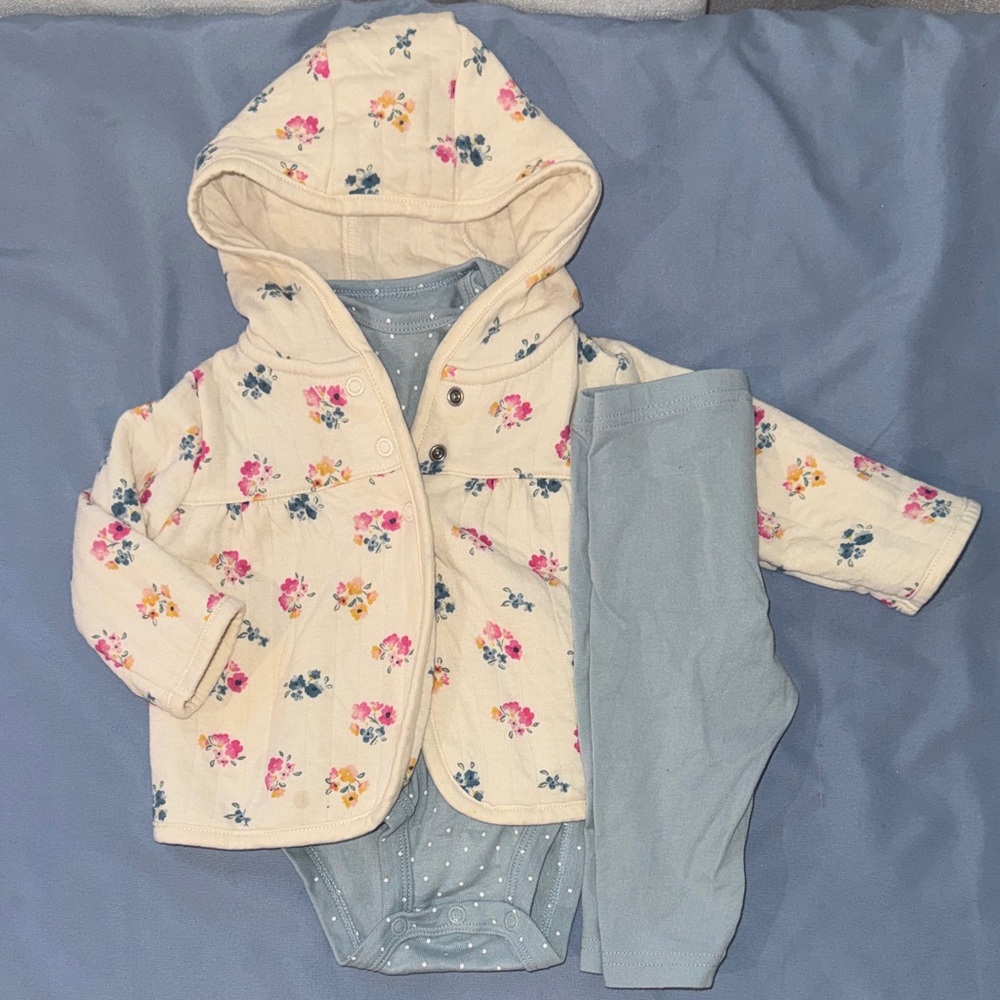 Carter's Light Blue Baby Bodysuit